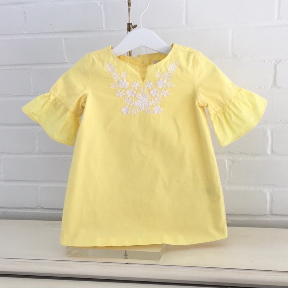 Toddler Girls Size 18 Months Janie And Jack Yellow Embroidery Summer Top